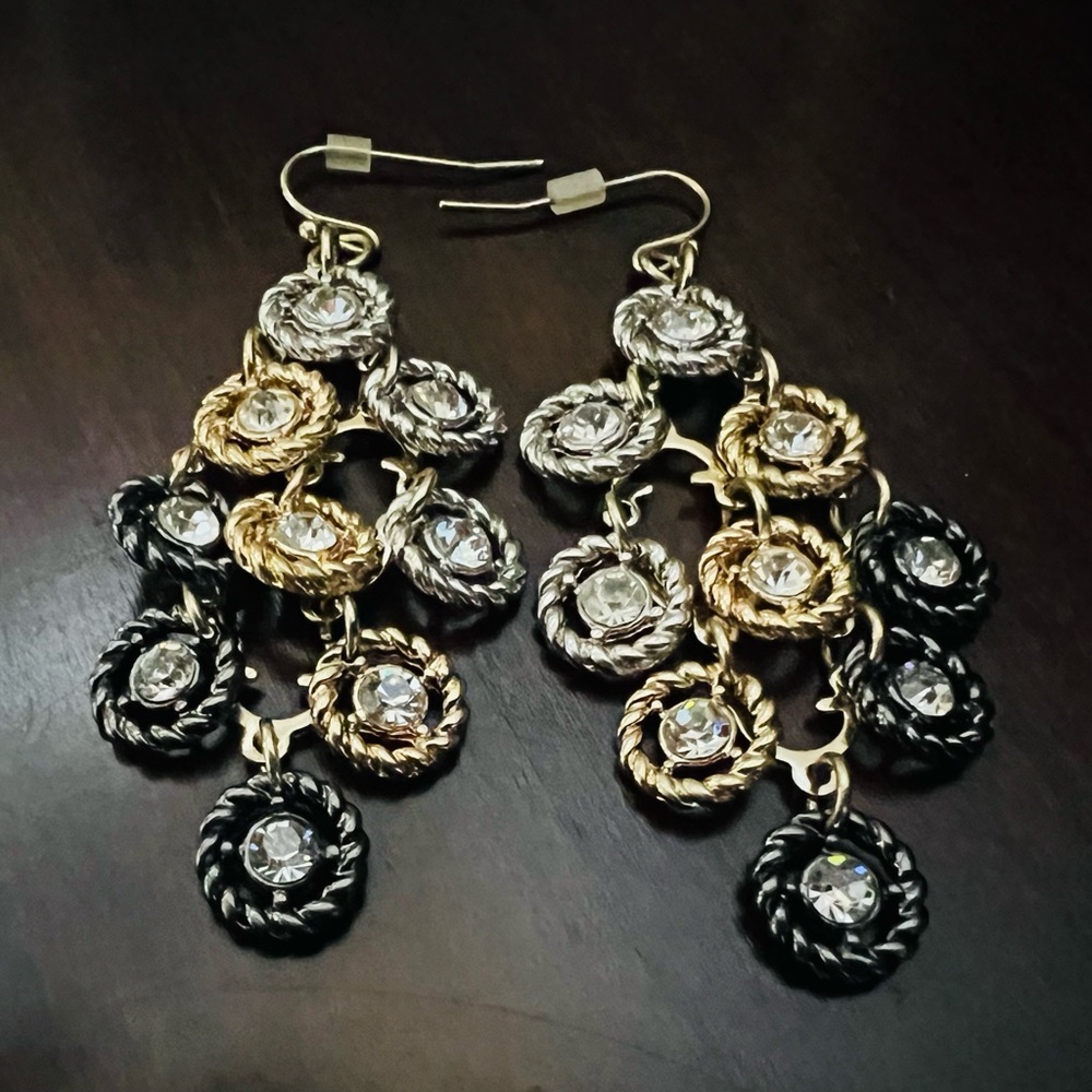 Tri-tone earrings